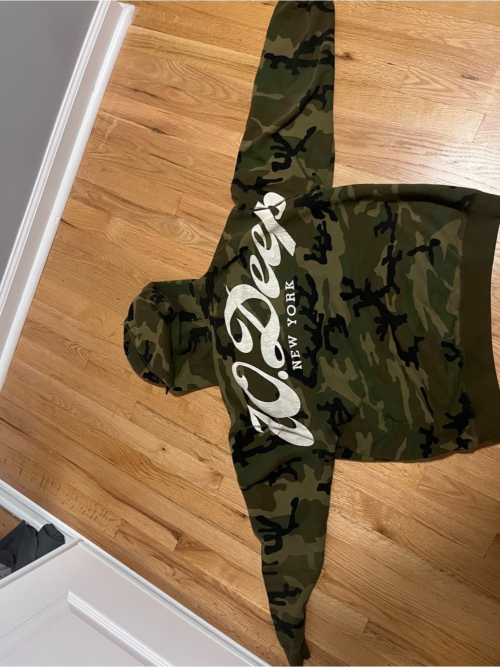 10.Deep Camo Hoodie with White Logo